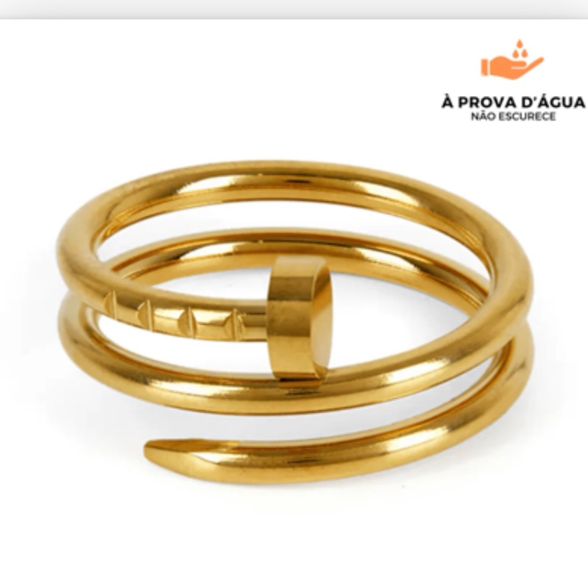 101- Anel Cartier Parafuso duplo- dourado
