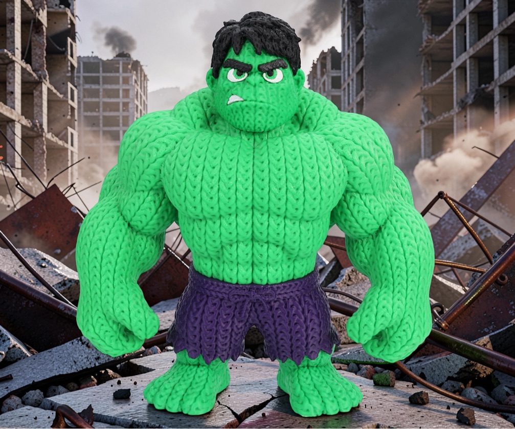 3D Printed - Knitted Style - Hulk