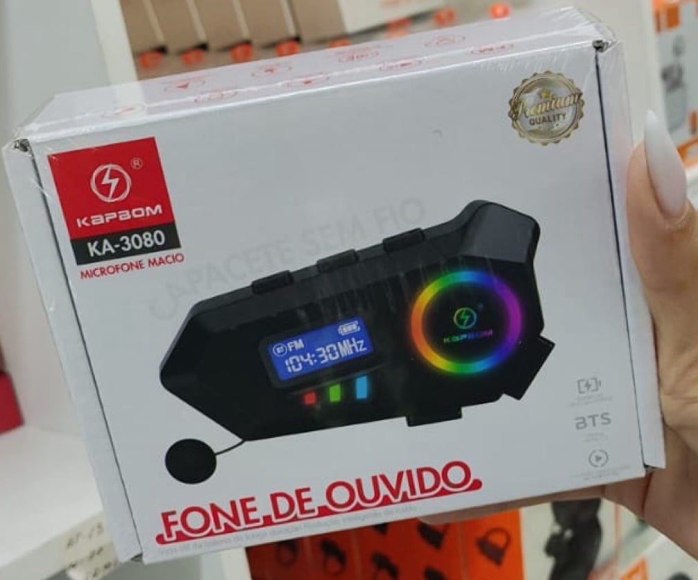 intercomunicador Microfone de capacete Moto KA3080 Bluetooth Universal áudio limpo
