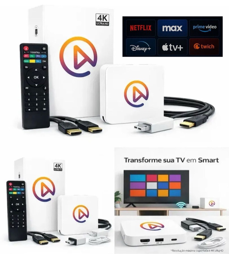 UniTV Conversor V10 4K Full HD +500 canais Liberados filmes e series Vitalício (sem mensalidade)