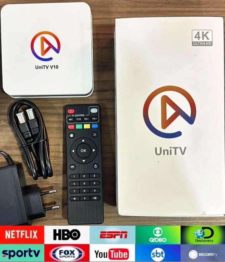 UniTV Conversor V10 4K Full HD +500 canais Liberados filmes e series Vitalício (sem mensalidade)