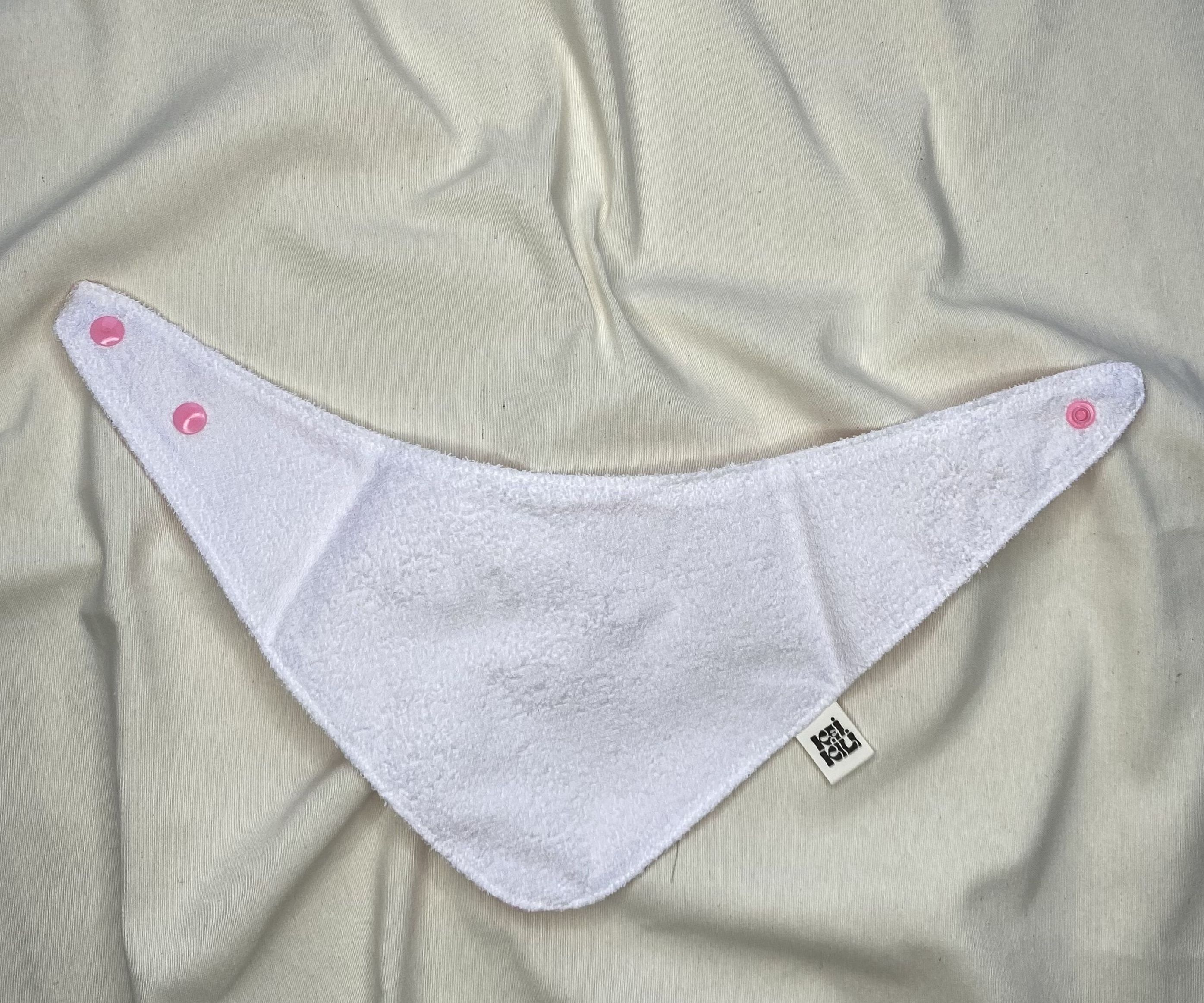 BABERO BANDANA - RAYAS ROSAS