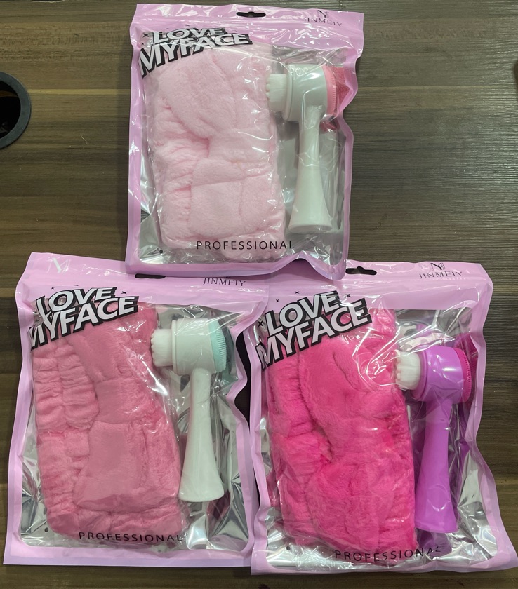 Kit de faixa e escova maquiagem