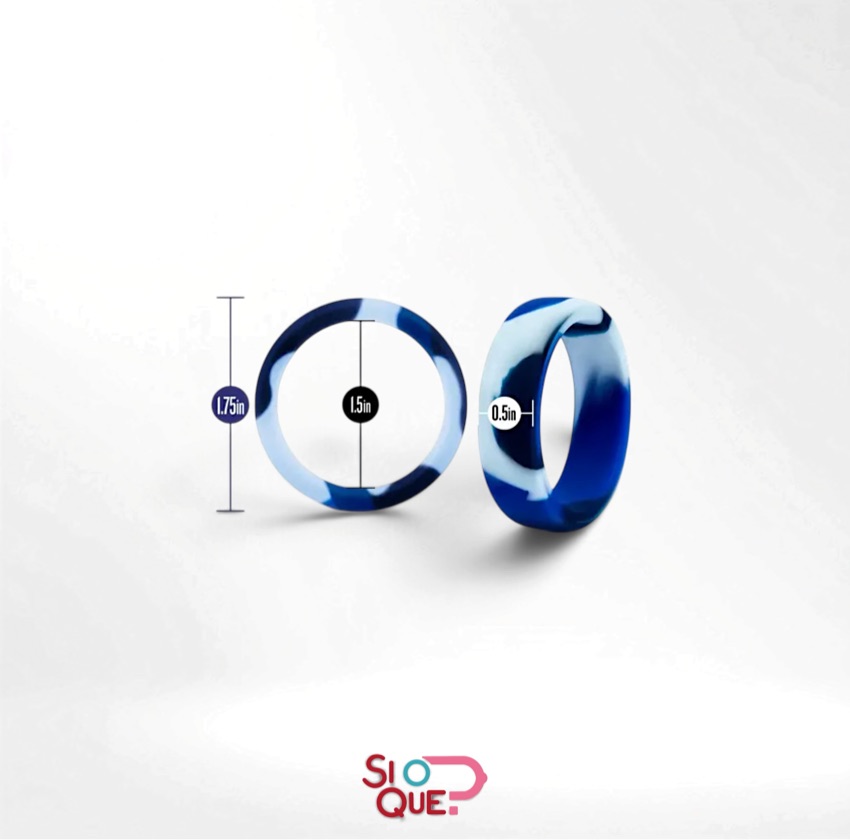 Anillo premium silicon líquido azul | Camo