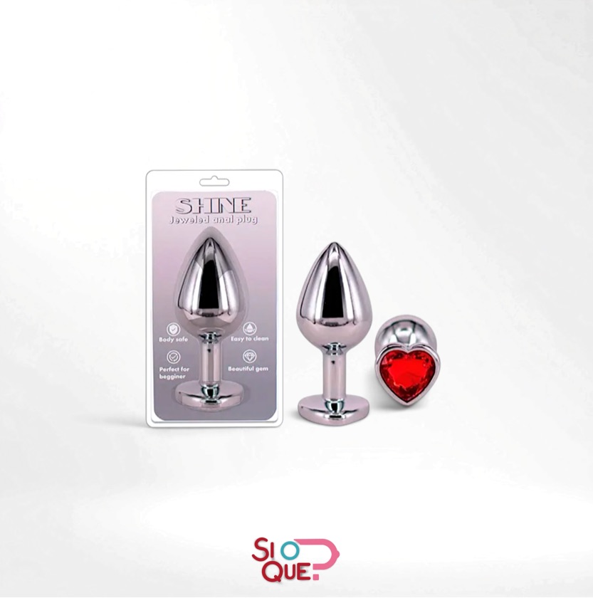 Sí O Qué - Plug chico metálico de corazón