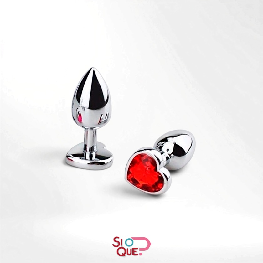 Sí O Qué - Plug chico metálico de corazón