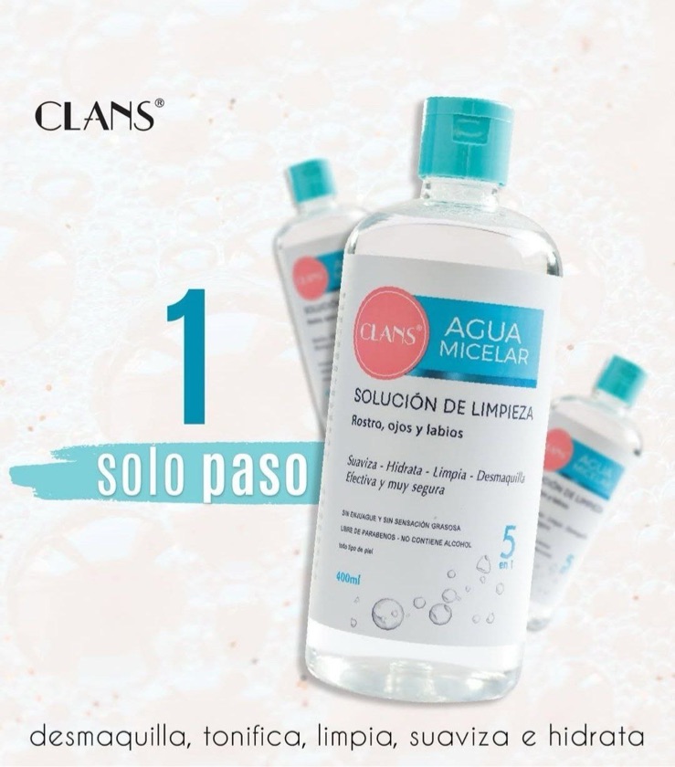 AGUA MICELAR CLANS 400ML