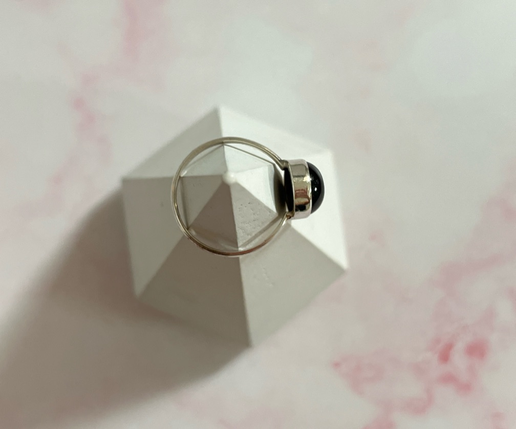 Anillo MÍA en Plata 925 y onix negro