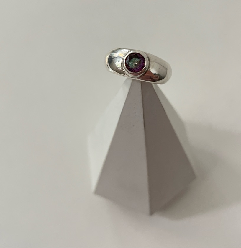 Anillo PRANA en plata 925 y topacio mistico