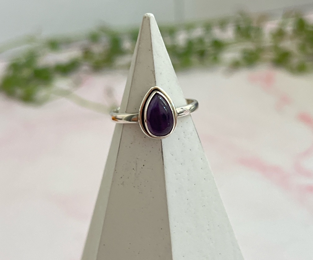 Anillo GOTA en Plata 925 y amatista