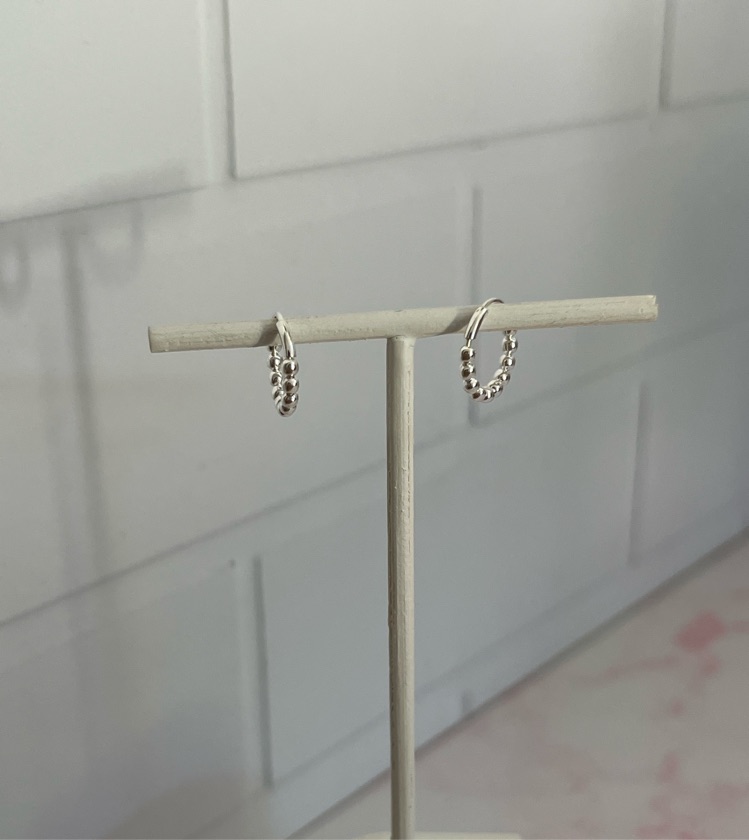 Aros BOLITA en plata 925