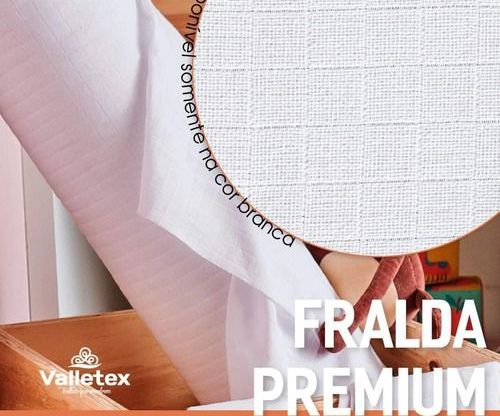 Fralda tecido Premium Quadriculada rolo 25 metros Valletex