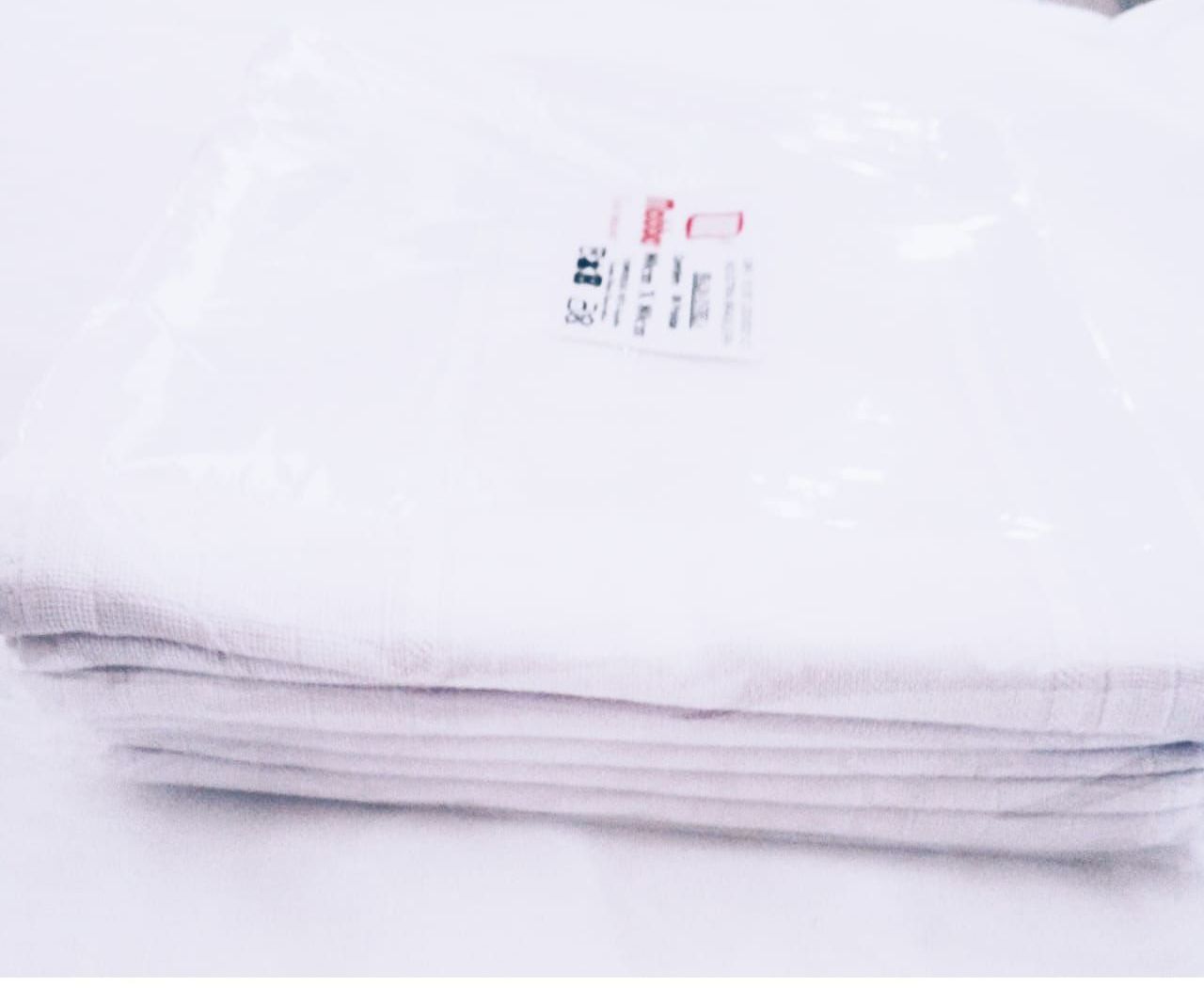 Fralda Estrela Toalha Bainha 80*120cm PT C/6un Mabber