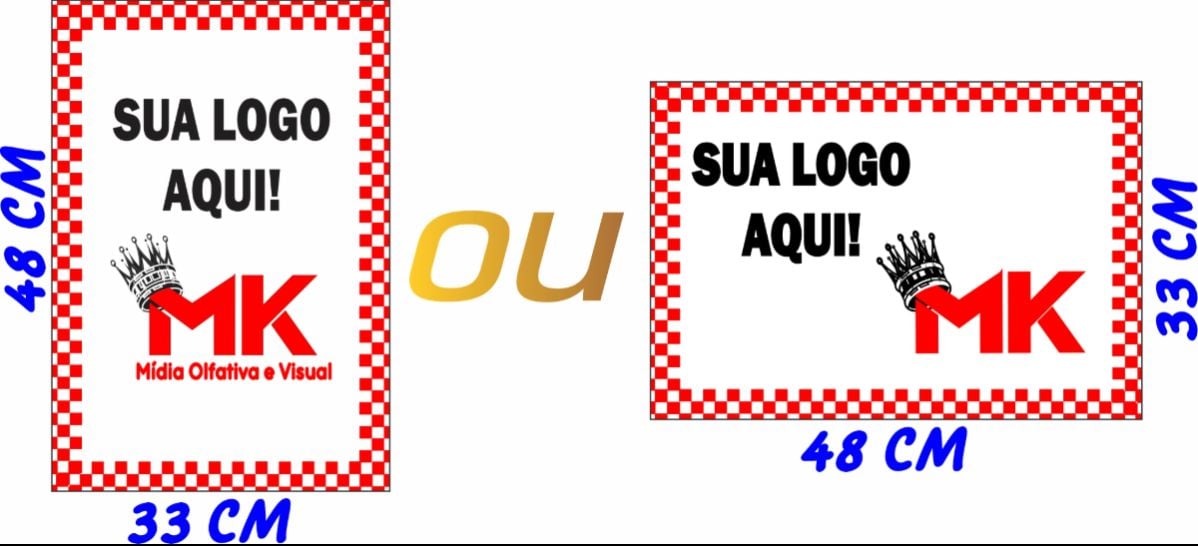 (1.000UN) Tapetes de Papel Personalizados (Duas cores) 33x48CM