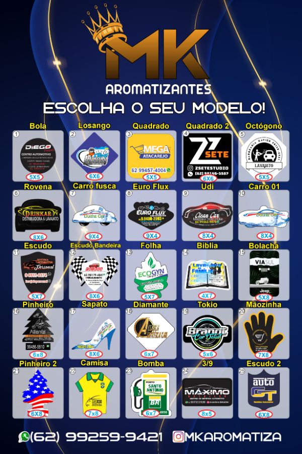 (1.000UN) PACK COM MIL UNIDADES DE AROMATIZANTES PERSONALIZADOS