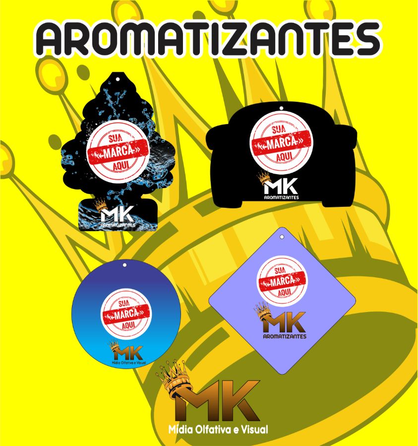 (200UN) PACK COM DUZENTOS UNIDADES DE AROMATIZANTES PERSONALIZADOS