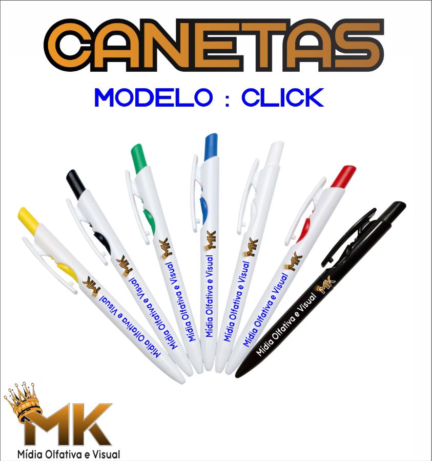 (100UN) CANETA CLICK