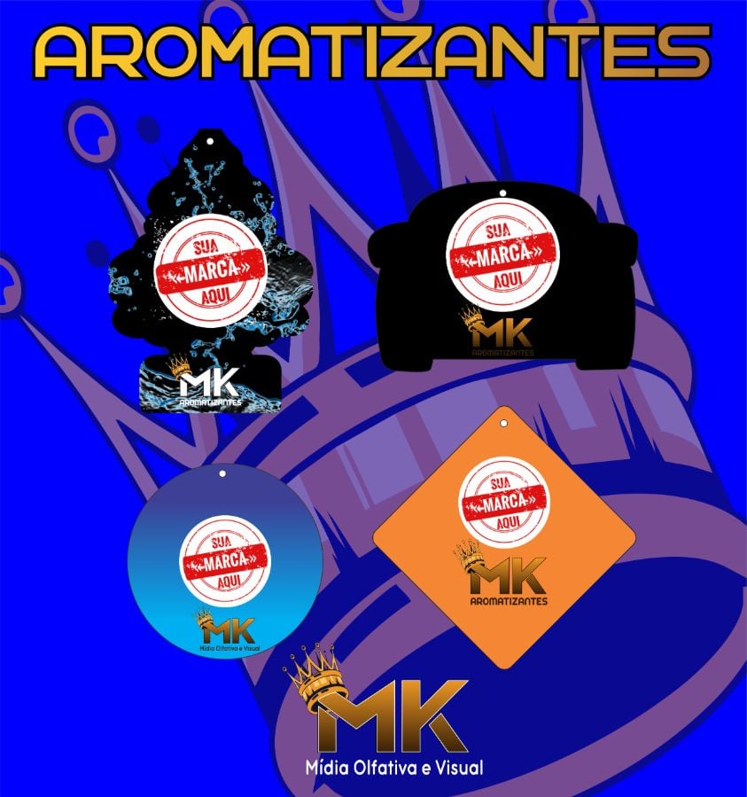 (500UN) PACK COM QUINHENTOS UNIDADES DE AROMATIZANTES PERSONALIZADOS