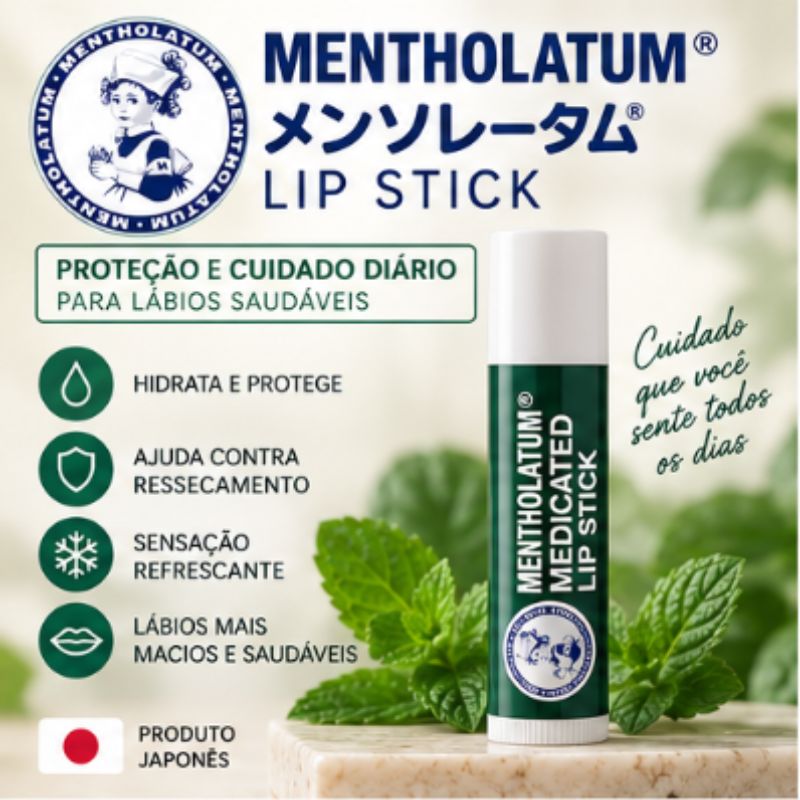 Mentholatum Medicated Lip Stick – Protetor Labial Japonês 4g