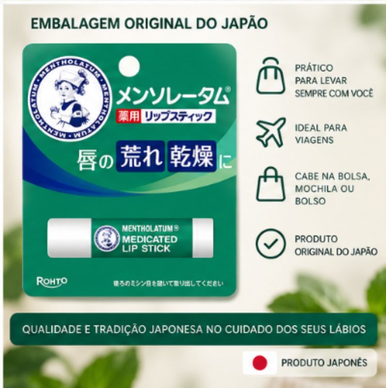Mentholatum Medicated Lip Stick – Protetor Labial Japonês 4g
