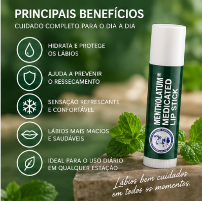 Mentholatum Medicated Lip Stick – Protetor Labial Japonês 4g