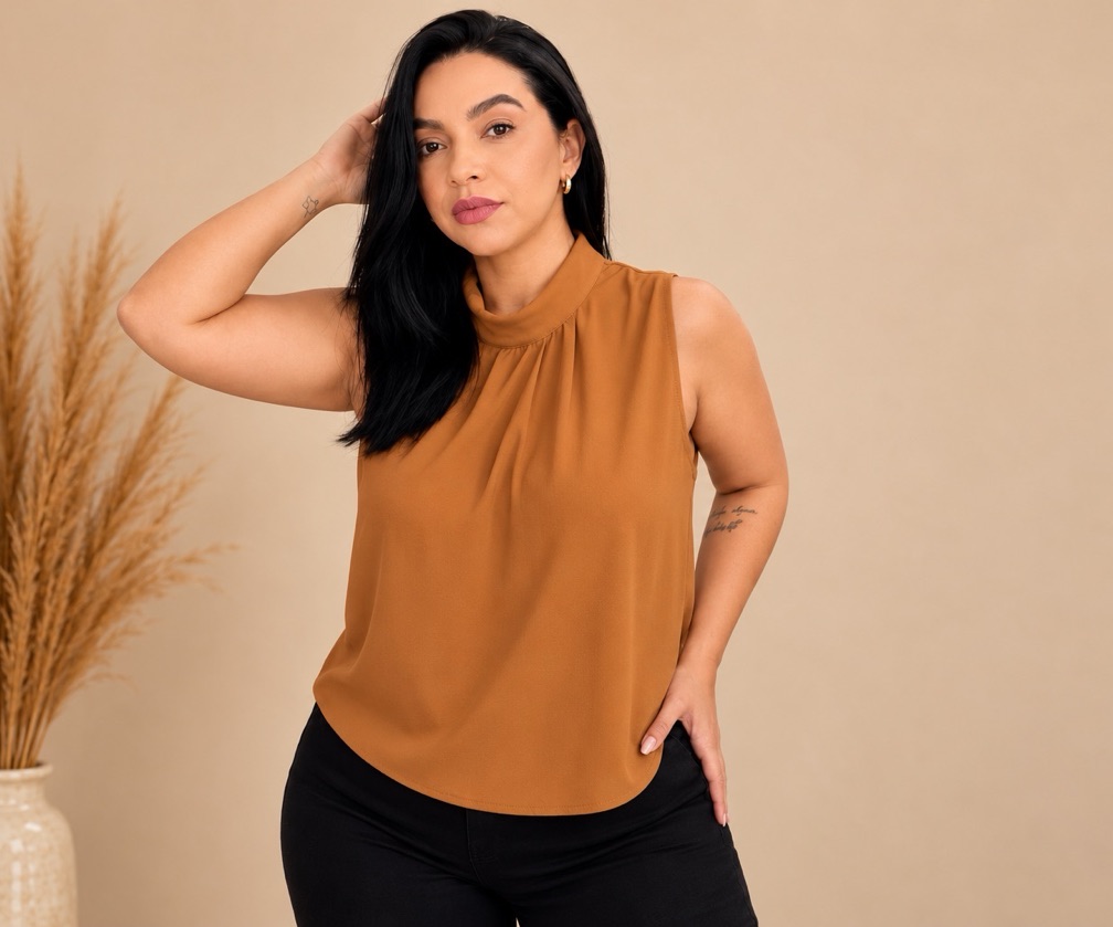 Blusa Gola Crepinho