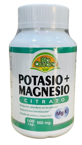 CITRATO DE MAGNESIO & POTASIO 100 CAP (bioaurora)