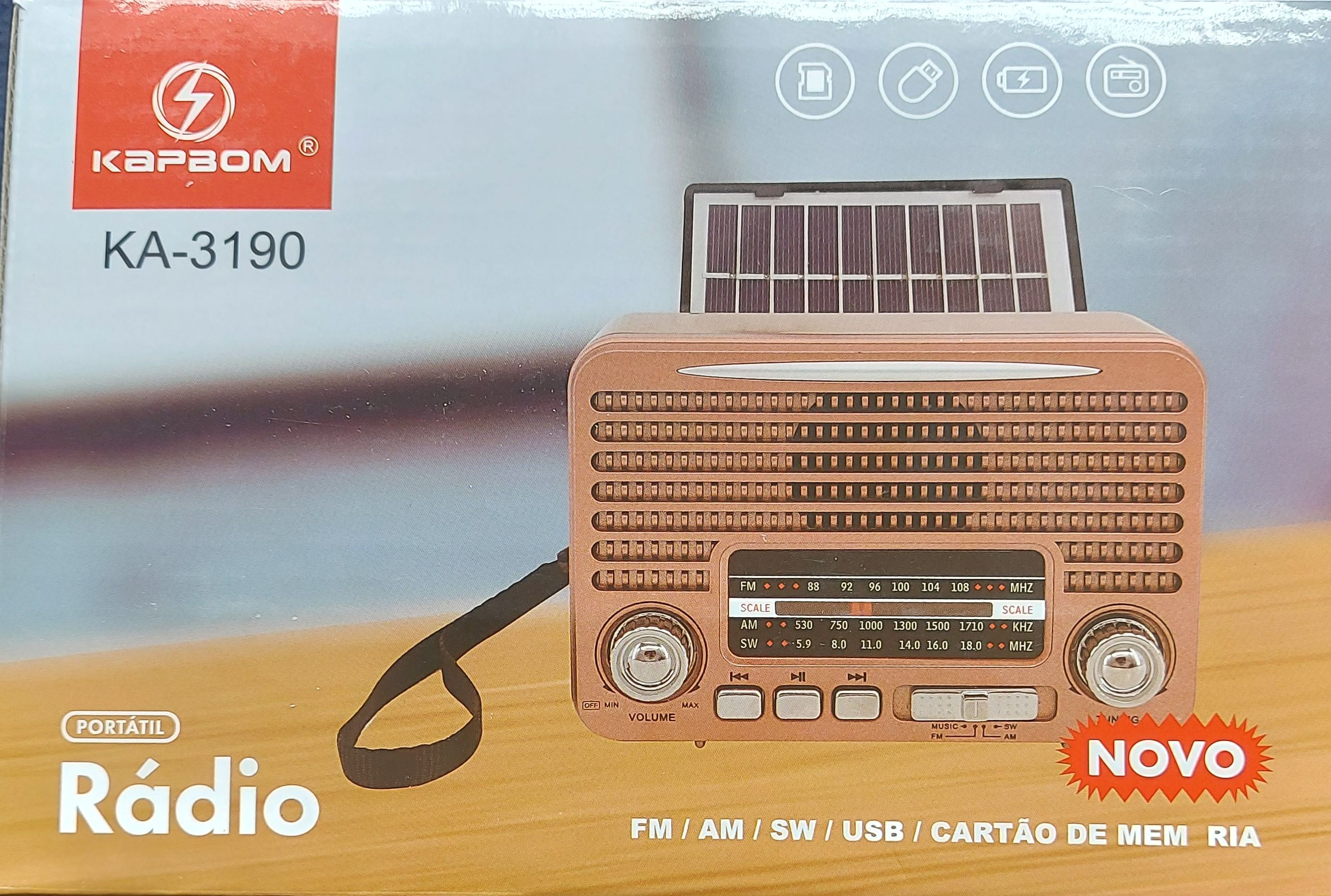 Rádio portátil Kapbon