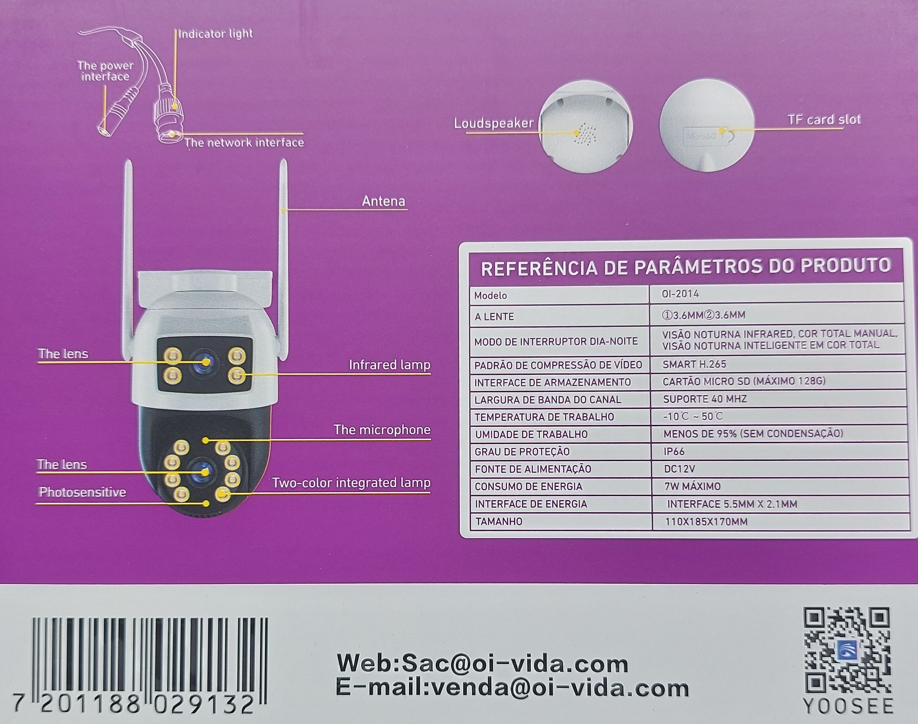 Câmera IP Externa Jortan
