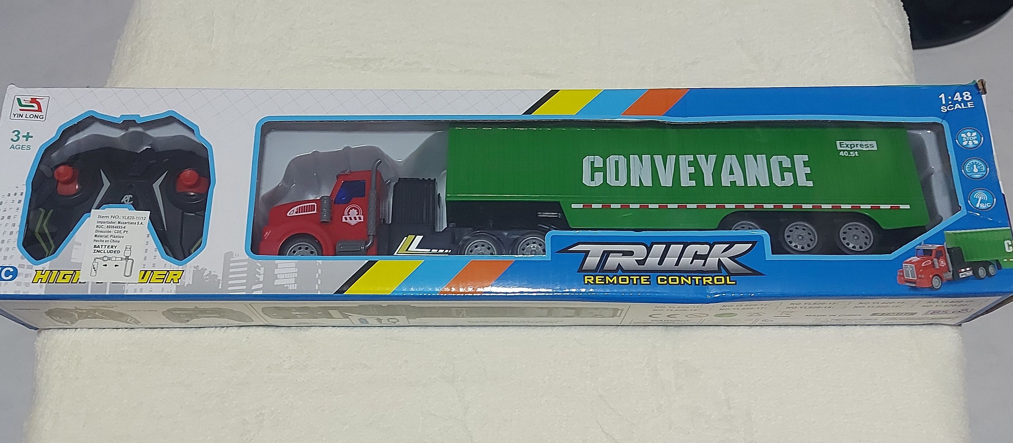 Carreta controle remoto e bateria recarregável