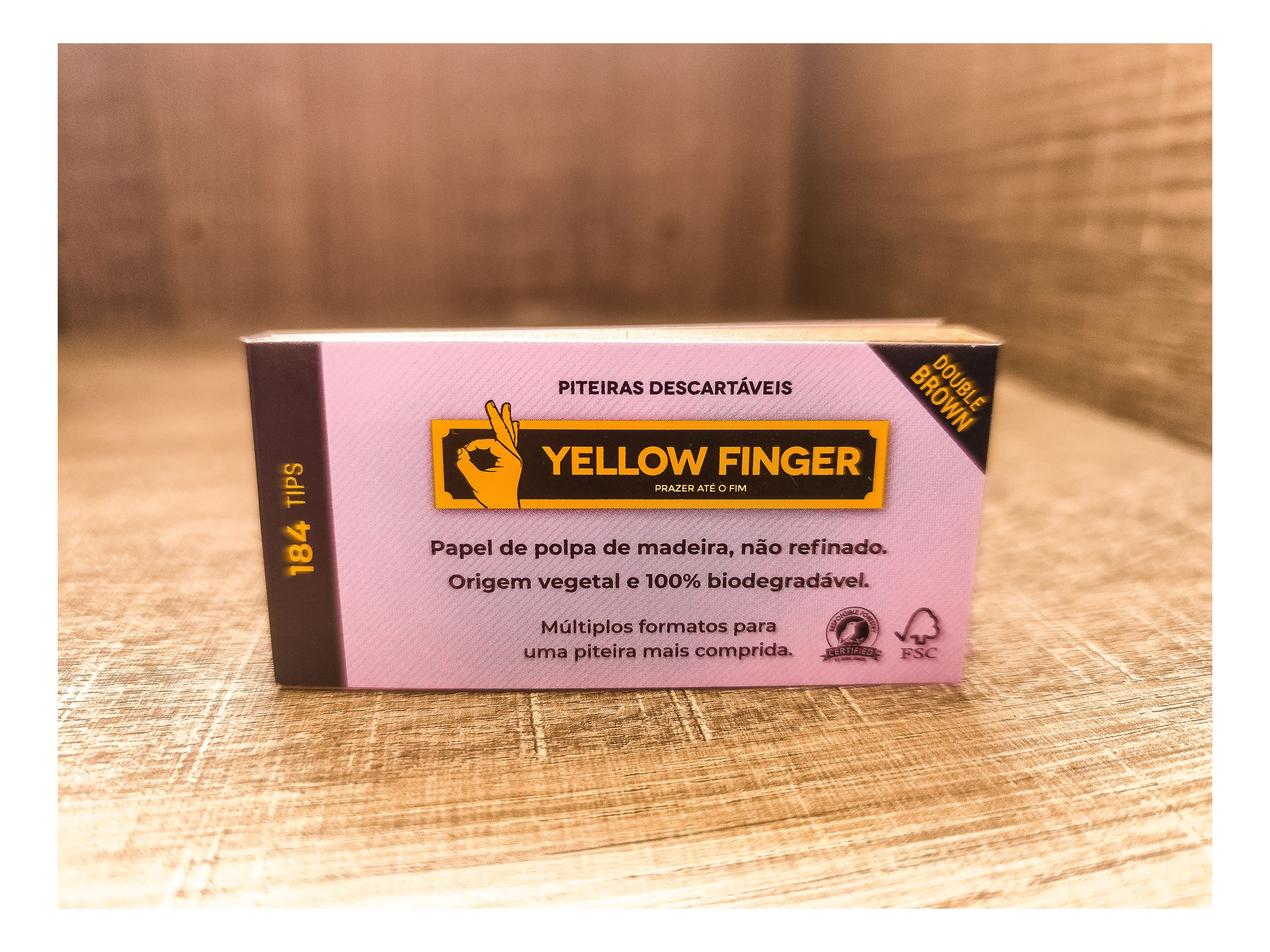 Piteira de Papel Brown Double Cotton Yellow Finger