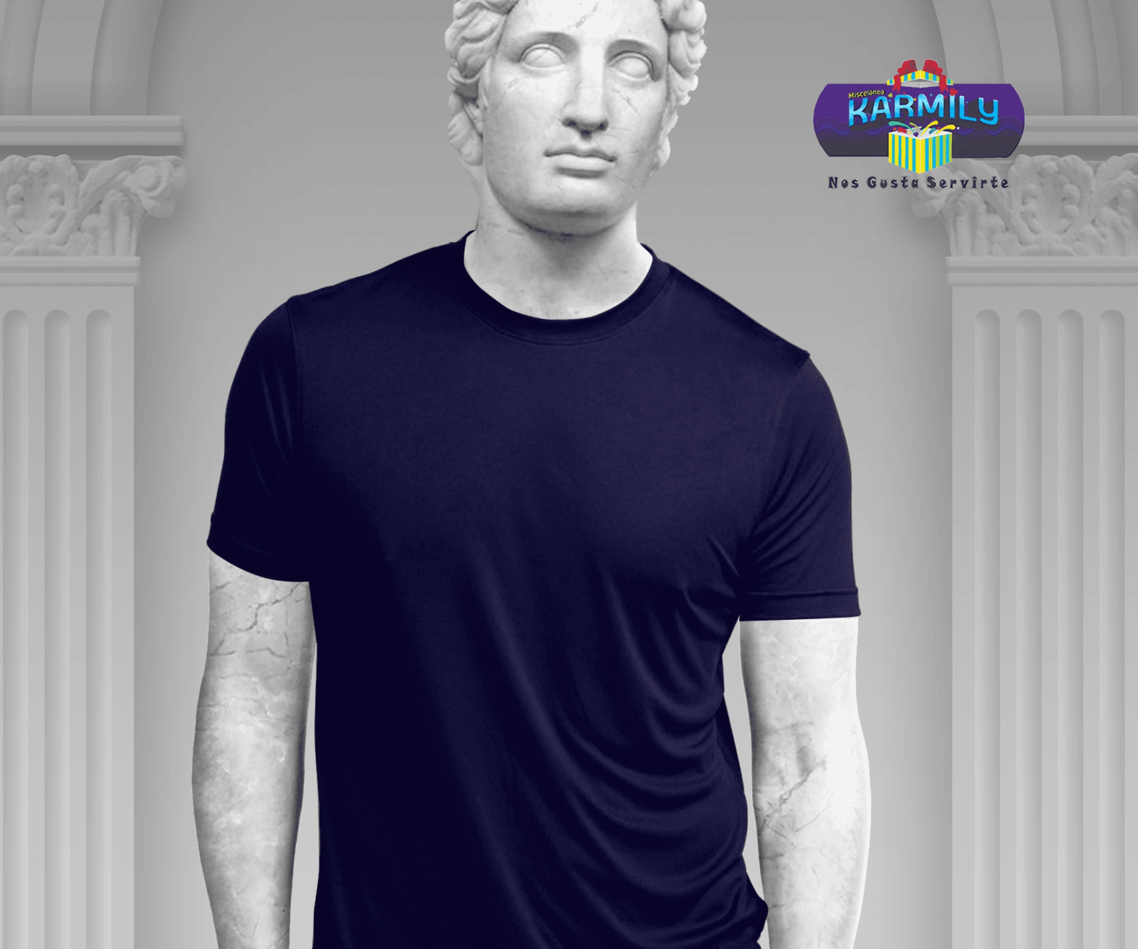 1.2 Playera-Blusa Azul Marino Unisex piel de durazno