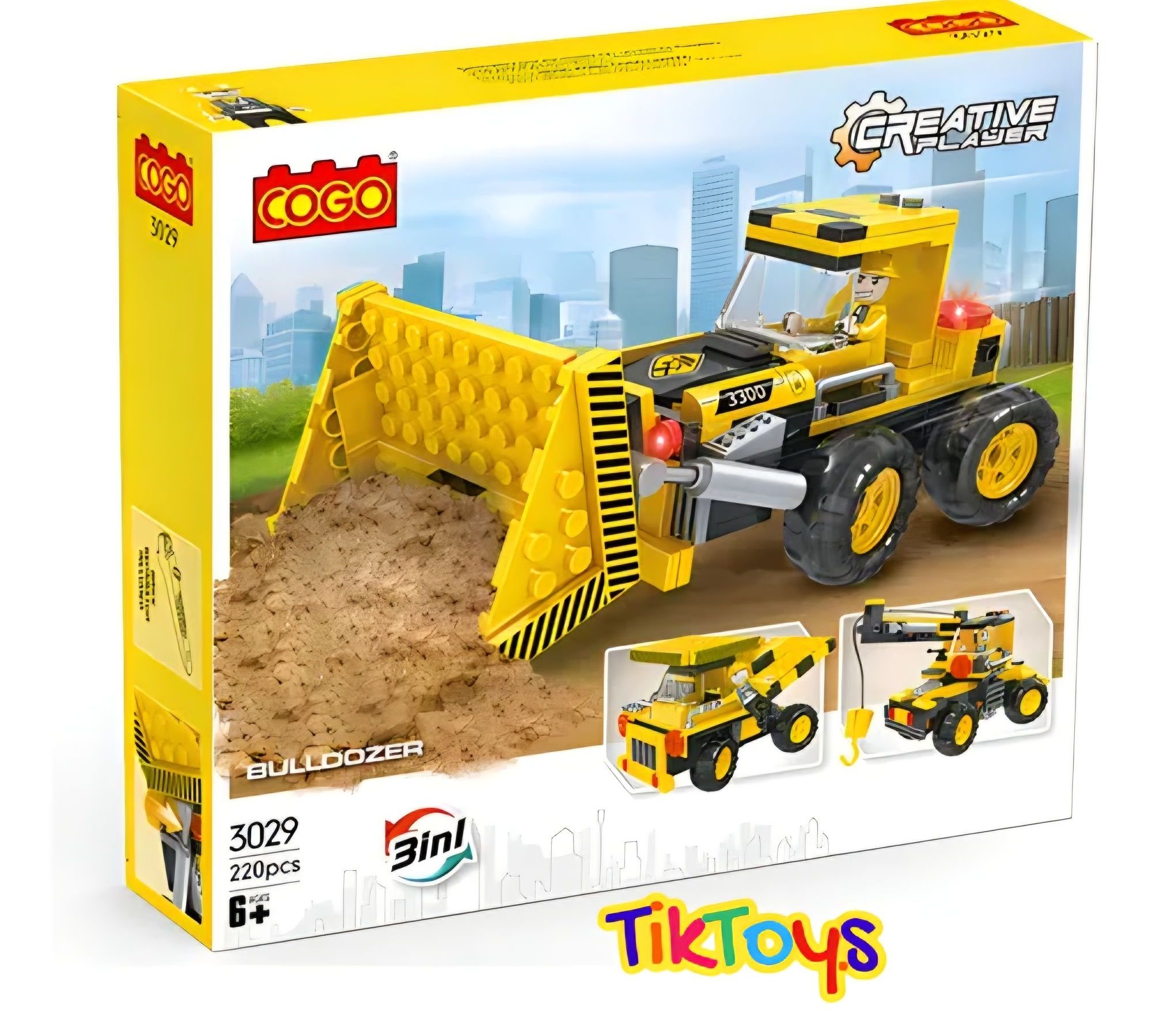 3in1 Bulldozer- Building Blocks