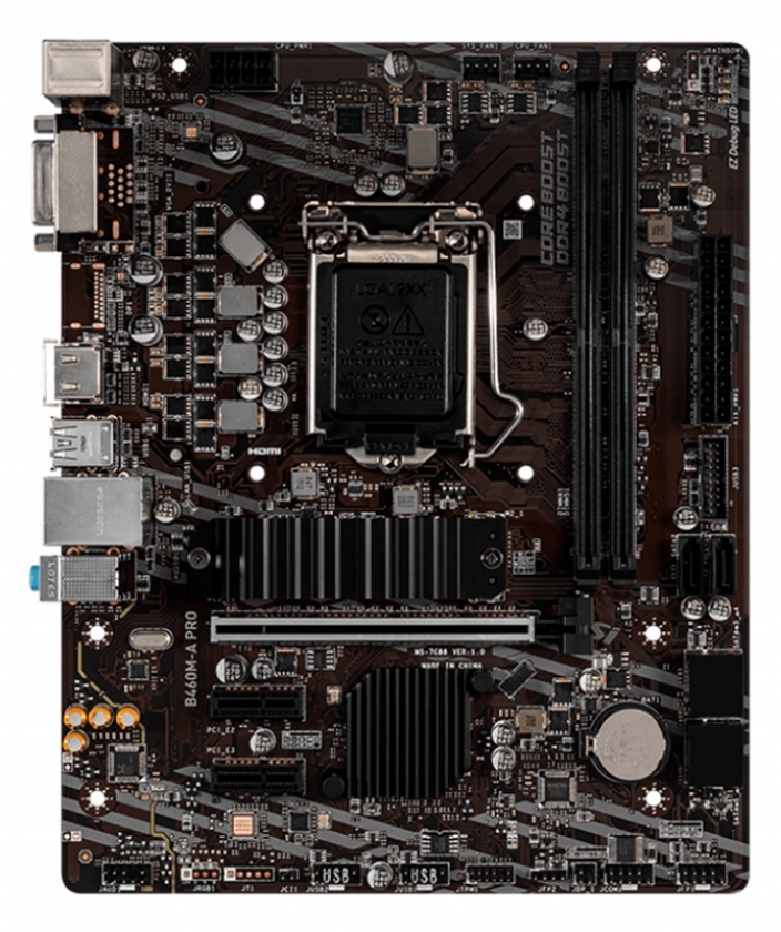 MOTHERBOARD MSI B460M-A PRO, INTEL B460, LGA1200, DDR4, HDMI, DVI-D, 4 X USB 3.2 GEN1