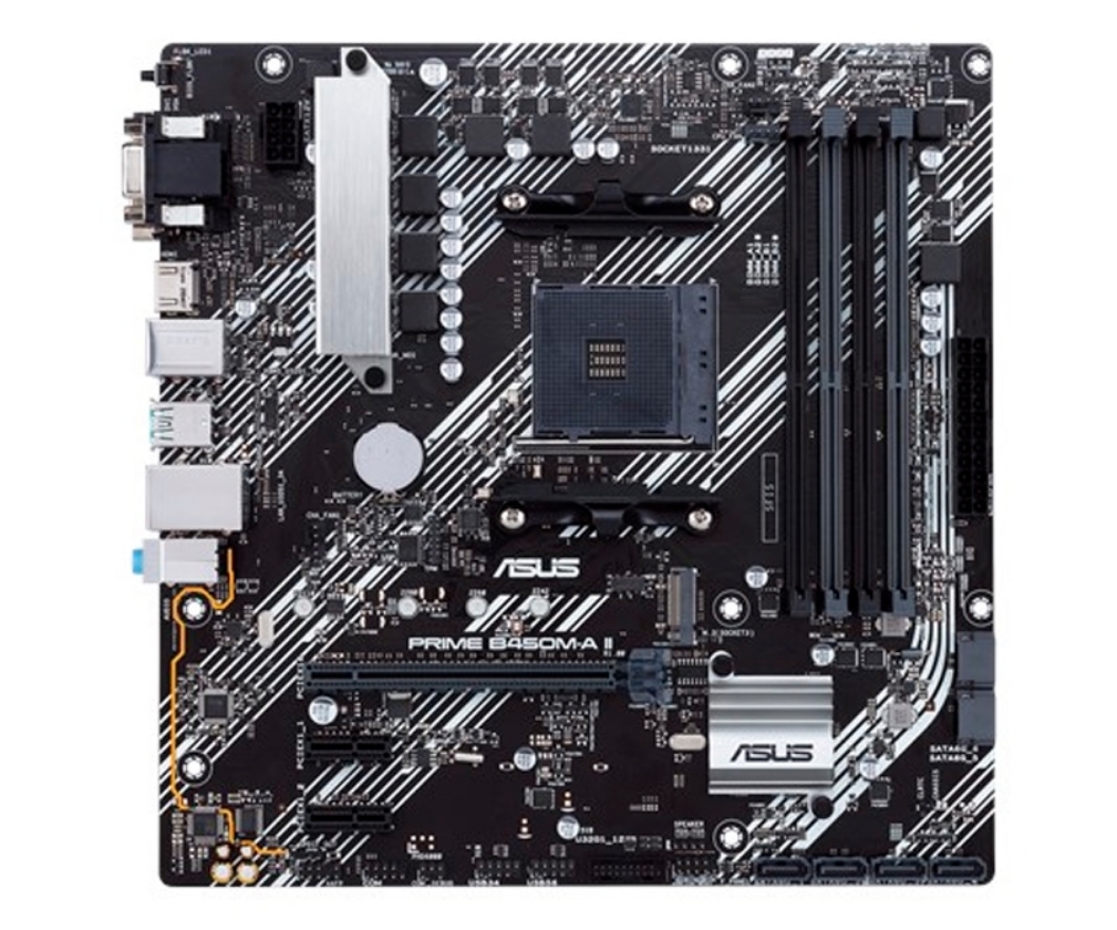 MOTHERBOARD ASUS PRIME B450M-A II AMD B450 AM4 SOCKET, VGA, HDMI, DVI-D, USB 3.2 GEN2
