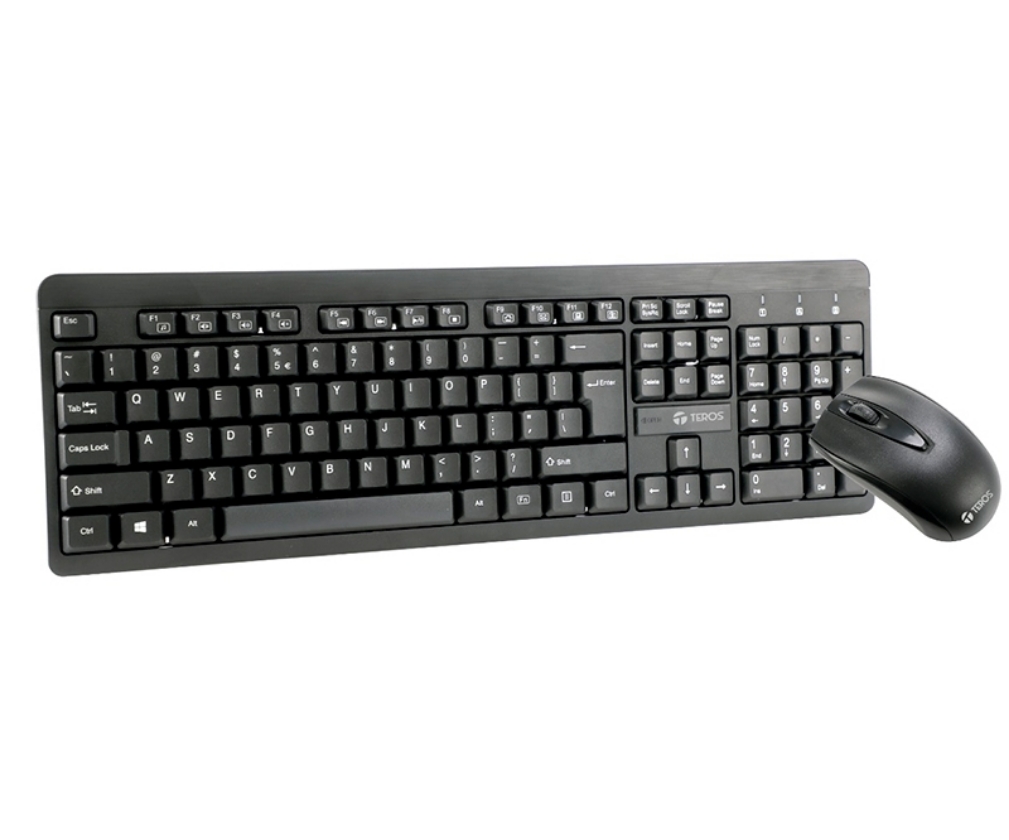 Kit Inalámbrico Multimendia Teclado + Mouse TE4061N, 2.4GHz, Receptor nano USB, Negro.