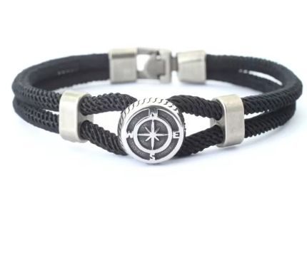 Pulsera de brújula para Hombre M 20.5cm 8.1Inch