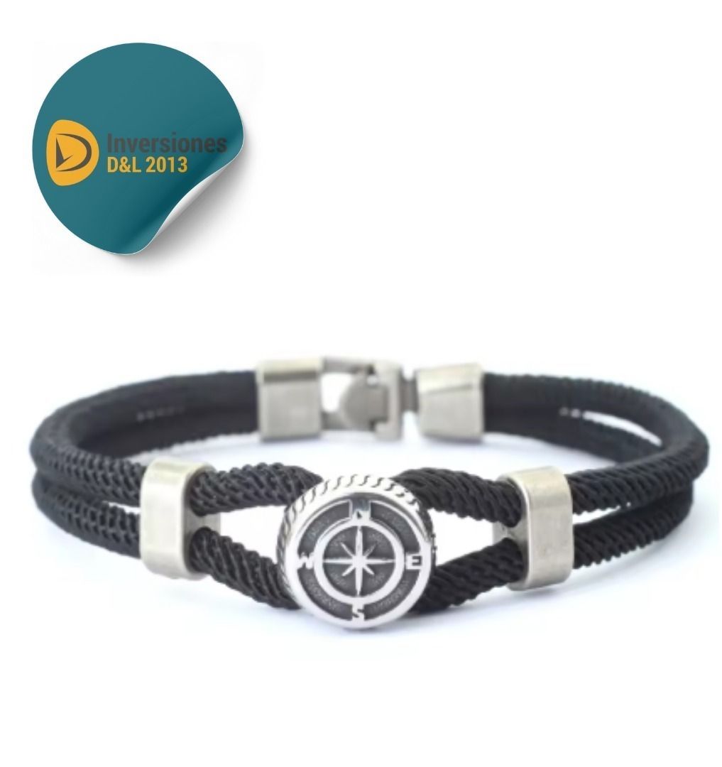 Pulsera de brújula para Hombre M 20.5cm 8.1Inch