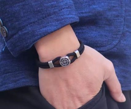Pulsera de brújula para Hombre M 20.5cm 8.1Inch