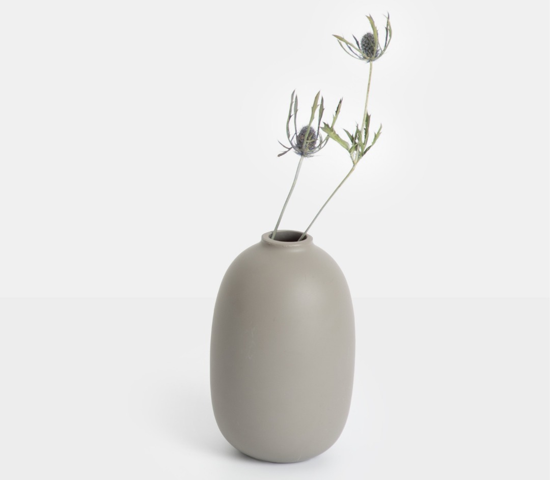 Grey Mud Vase