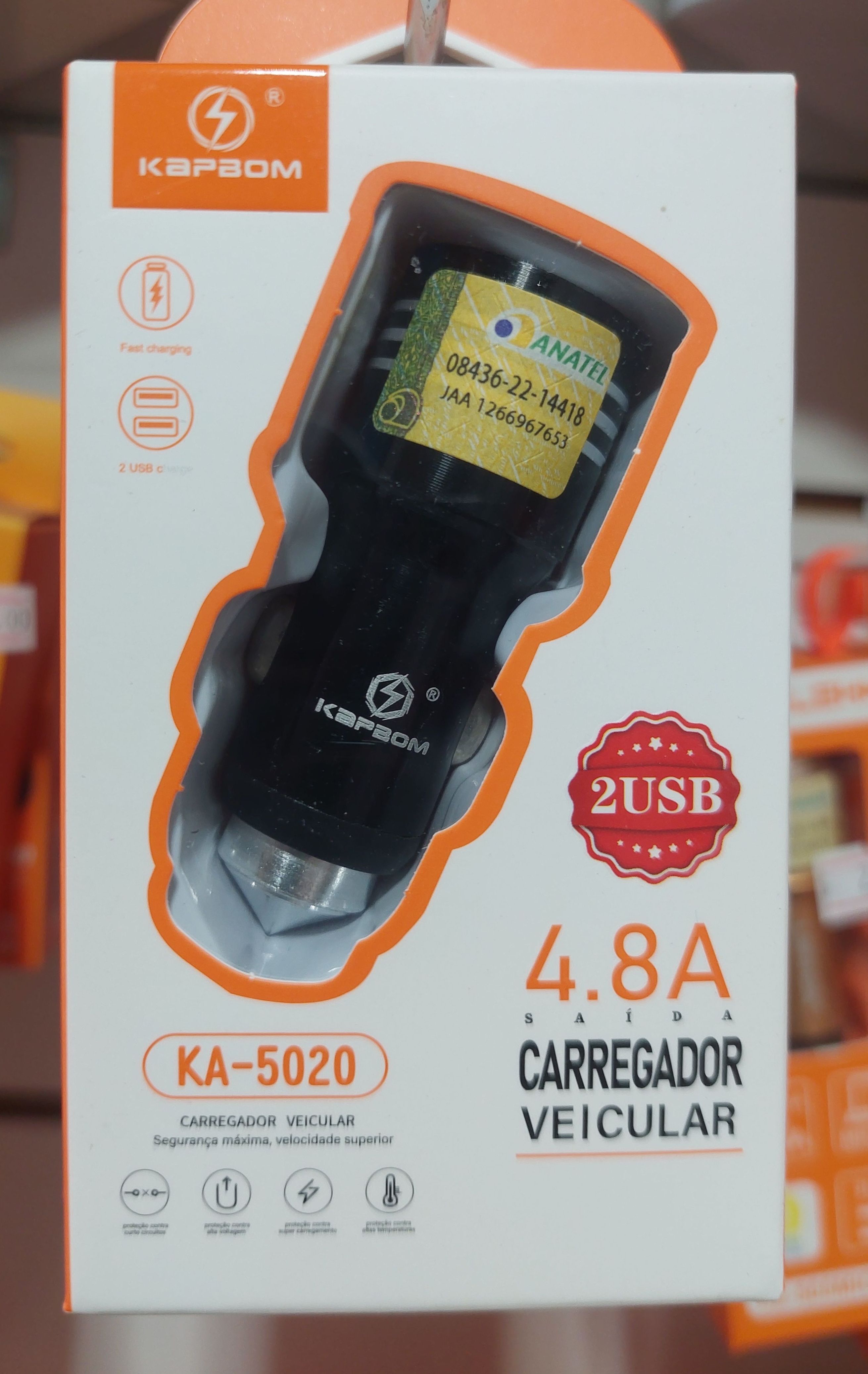 Carregador Veicular 4.8A