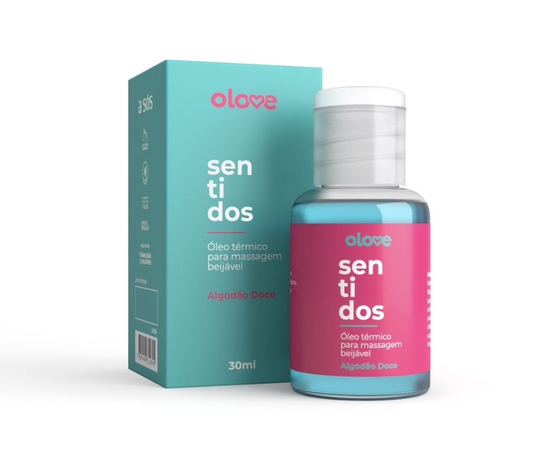 Óleo Beijável OLove Sentidos Algodão Doce Hot - 30 ml