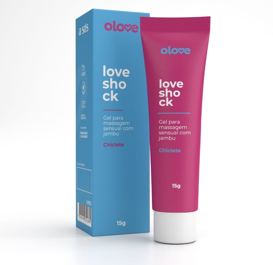 Gel Excitante Beijável Loveshock Chiclete Olove - 15 g