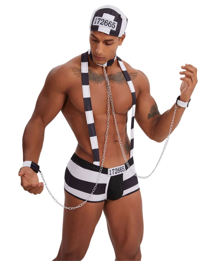 BAD INMATE Men’s Prisoner Costume Set
