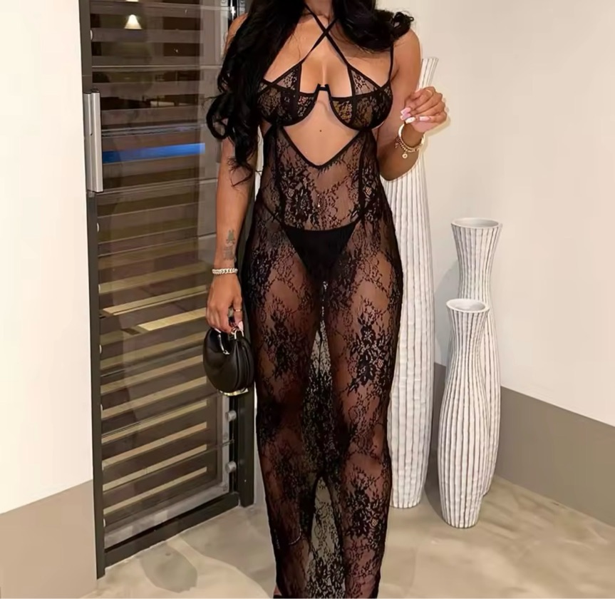 MELINA LACE CUTOUT MAXI SET