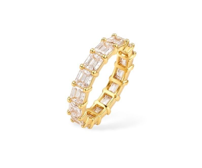 Anel Ouro 18k aparador com Zirconia