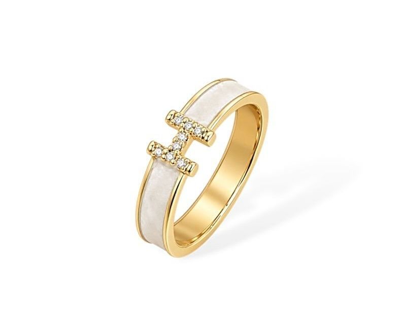 Anel Ouro 18k Inspiração Grandes Marcas
