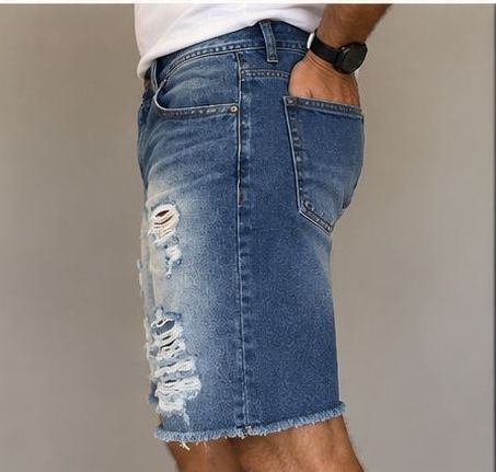 Bermuda Masc Destroyed Jeans 46