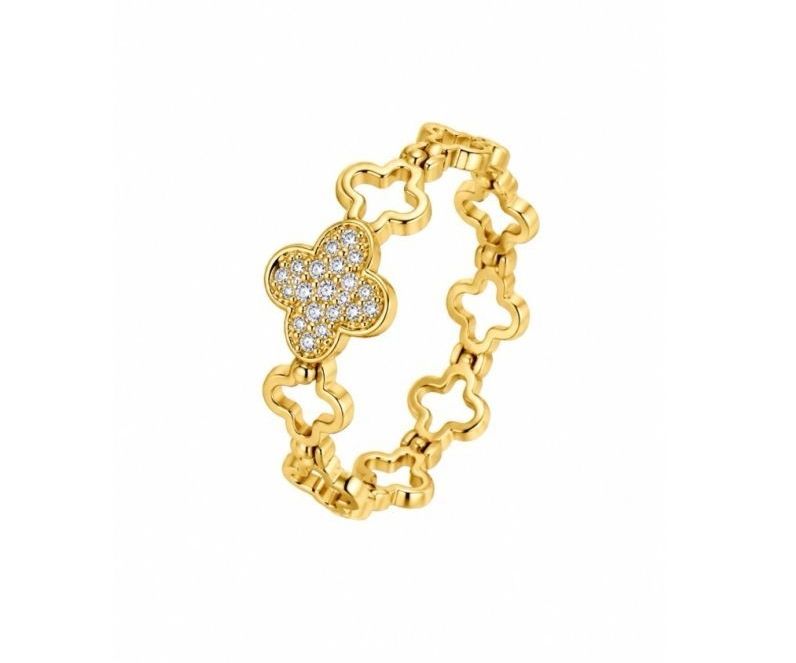 Anel Ouro 18k Inspiração VG Vazado