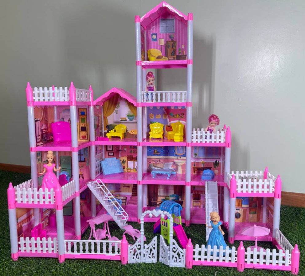 Casa de Muñecas con Accesorios - 256 Piezas